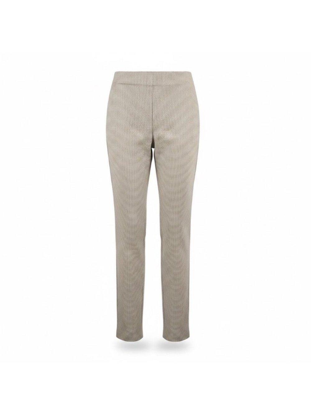 Chicos Womens Beige Houndstooth Straight-Leg Pants Size 15R